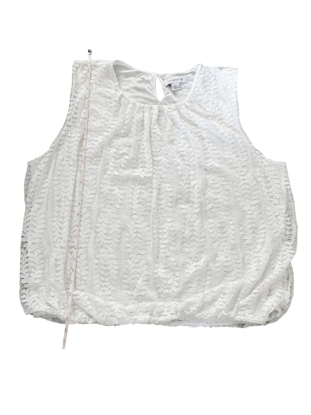 Liz Claiborne White Lace Sleeveless Camisole - Picture 6 of 6